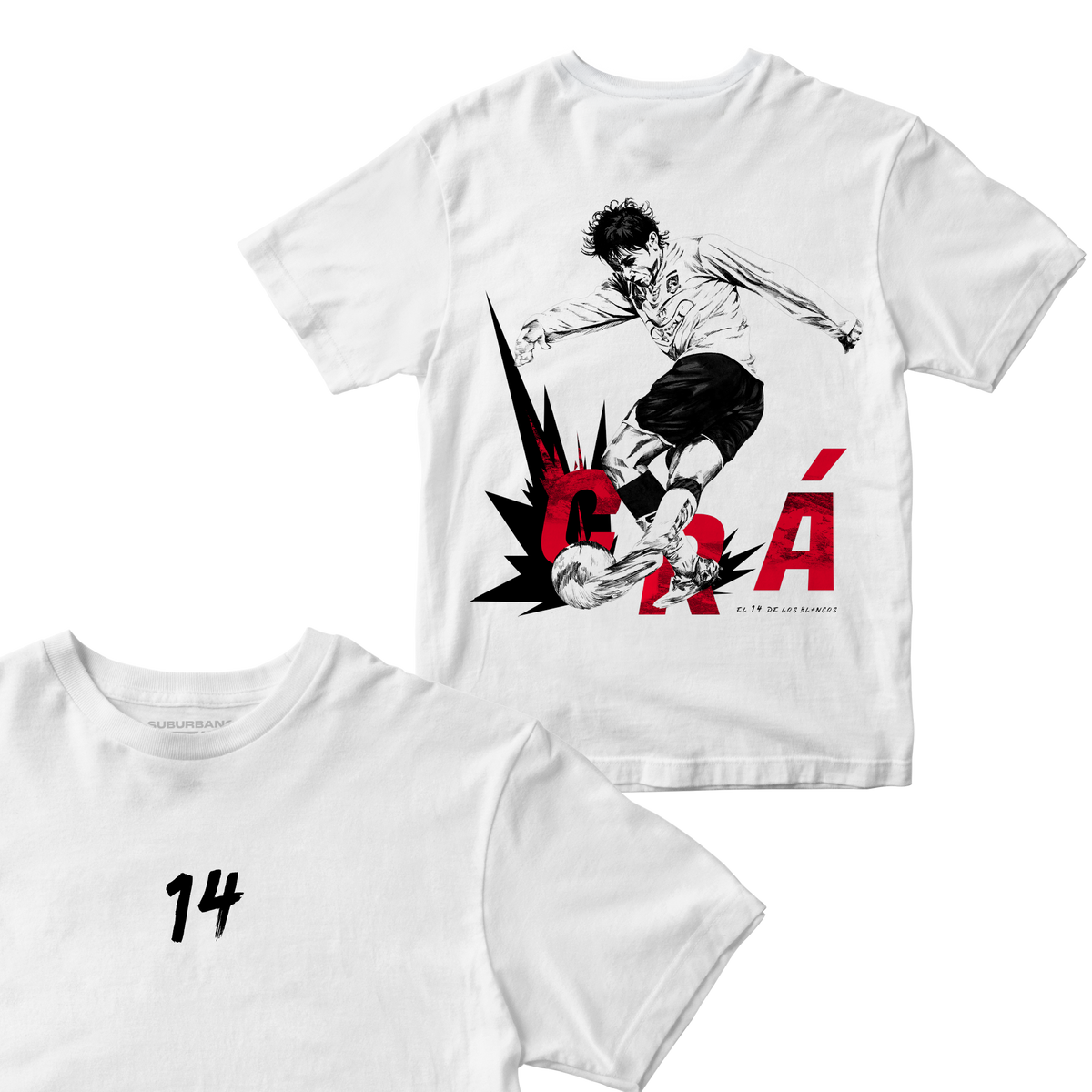 Polera 14 de los blancos / Matías Fernandez- Espalda
