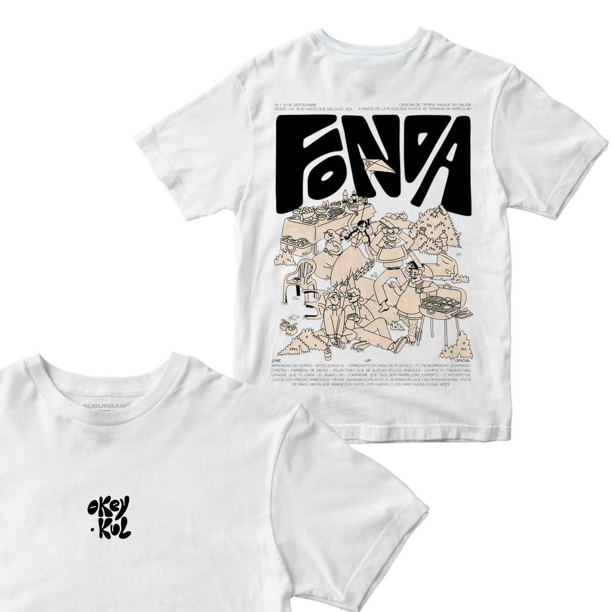 Polera Fonda - Espalda (Crema)