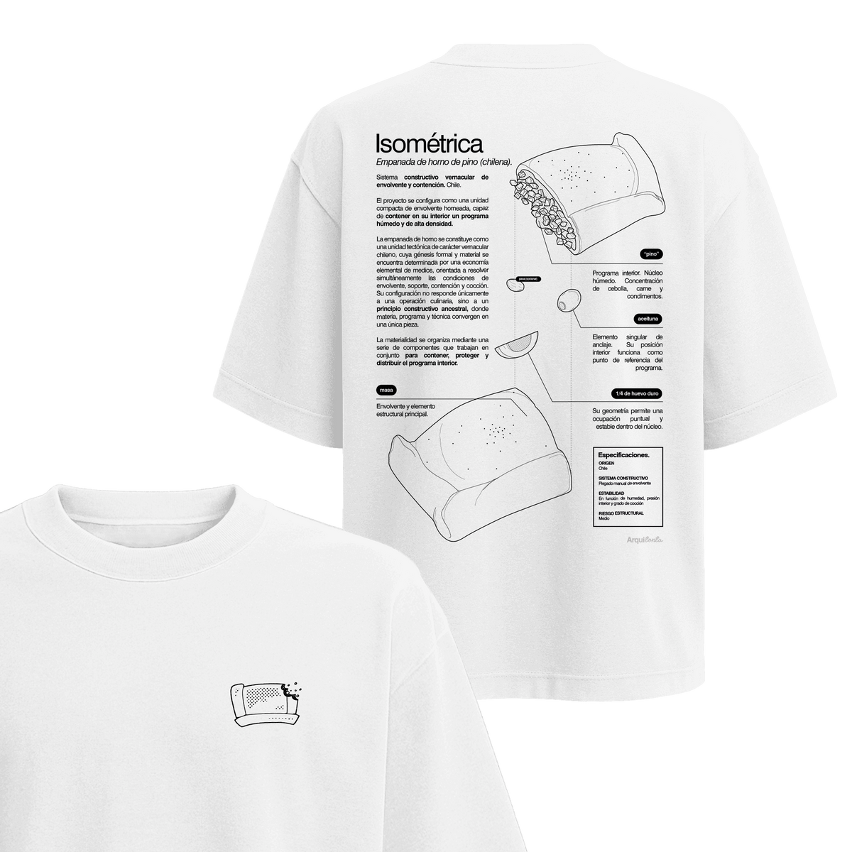 Polera Empanada (Isométrica) - Espalda