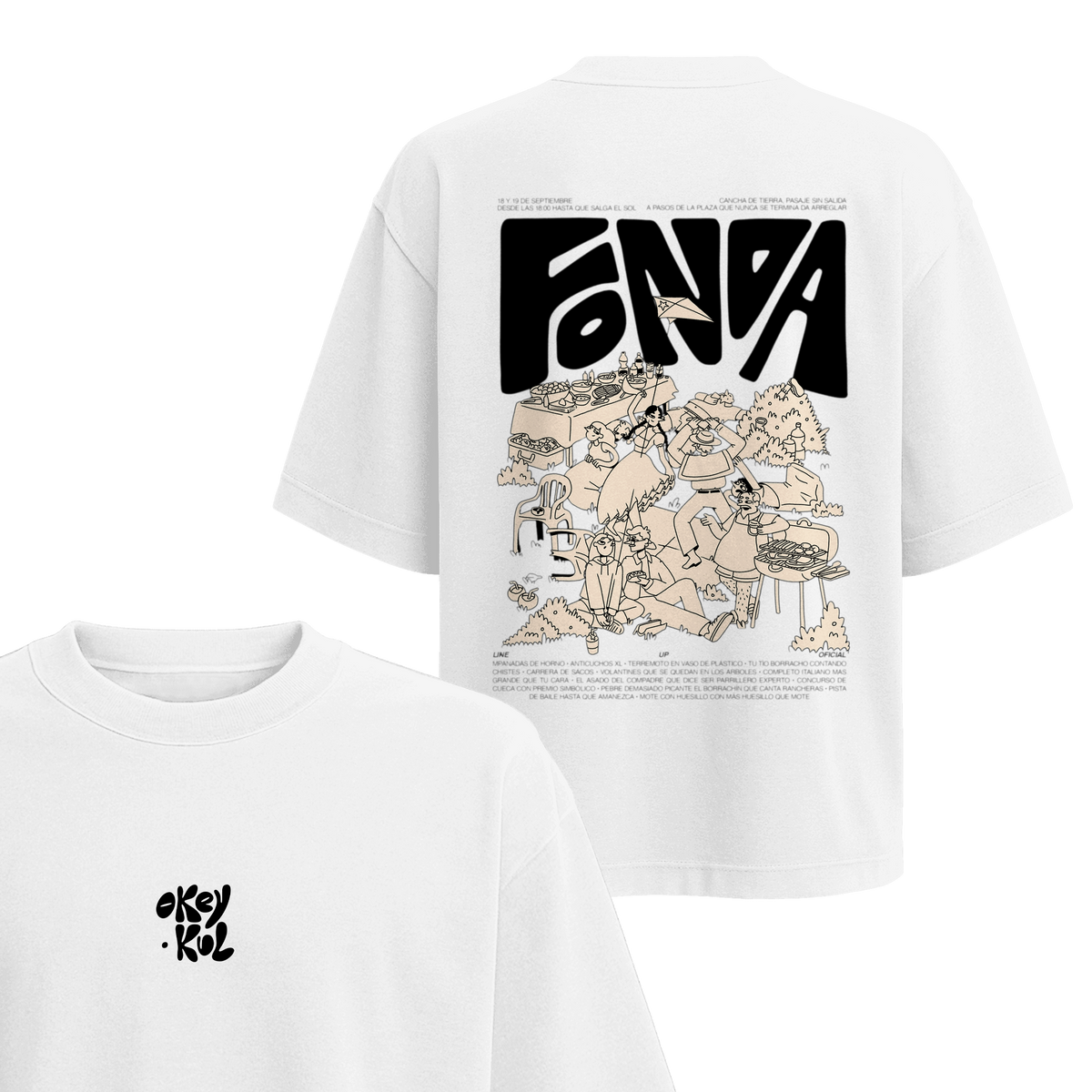Polera Fonda - Espalda (Crema)