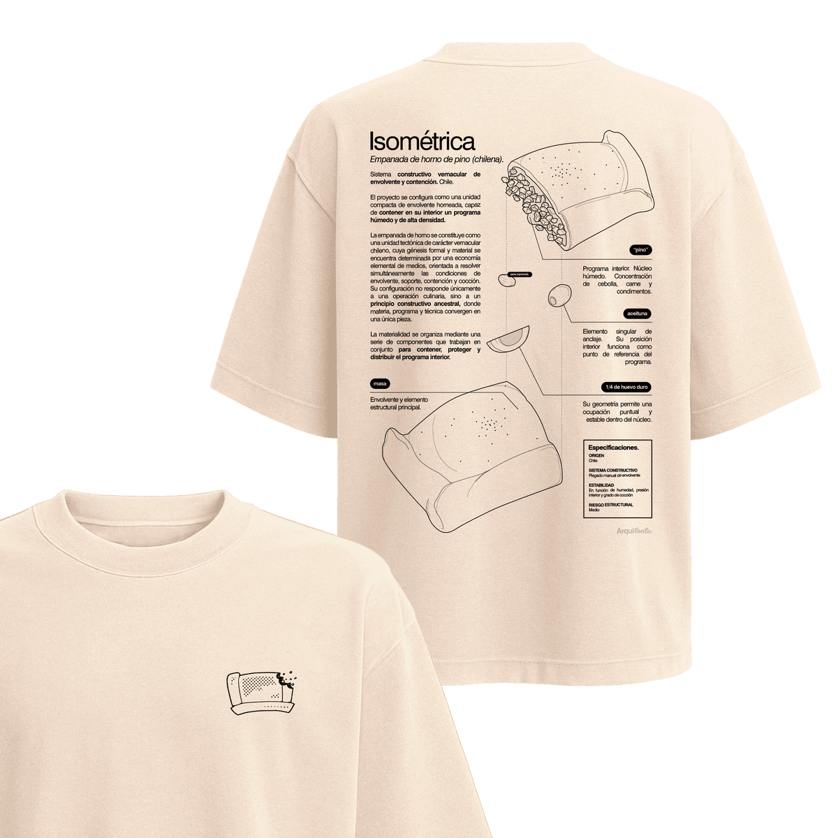Polera Empanada (Isométrica) - Espalda