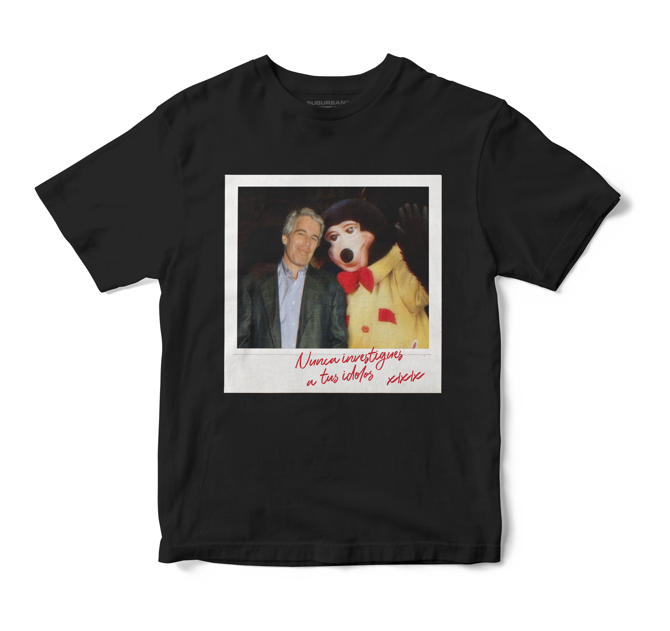 Polera Jeffrey Epstein y el Oso Willy