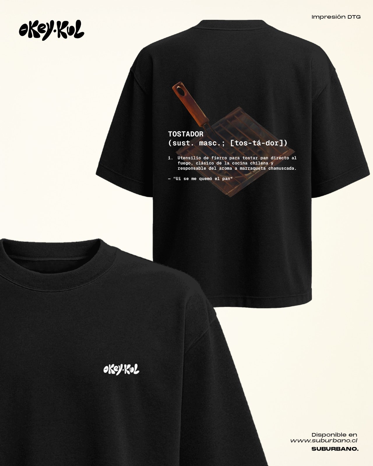 Polera Tostador (es Chileno) - Espalda
