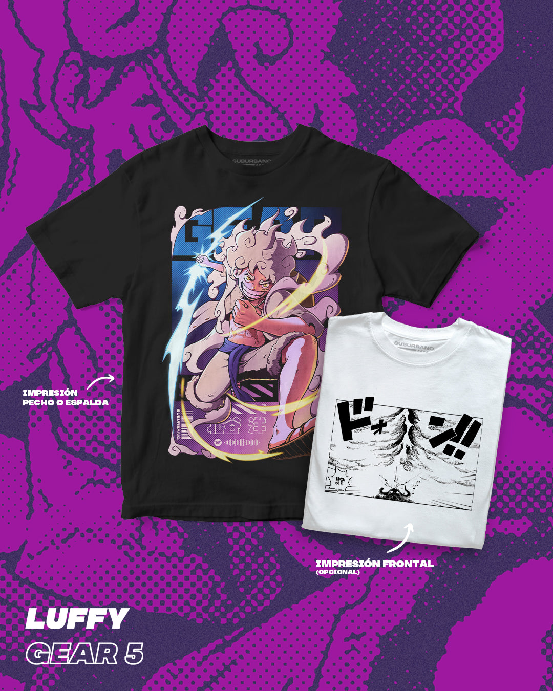 Polera Luffy Gear 5 - One Piece