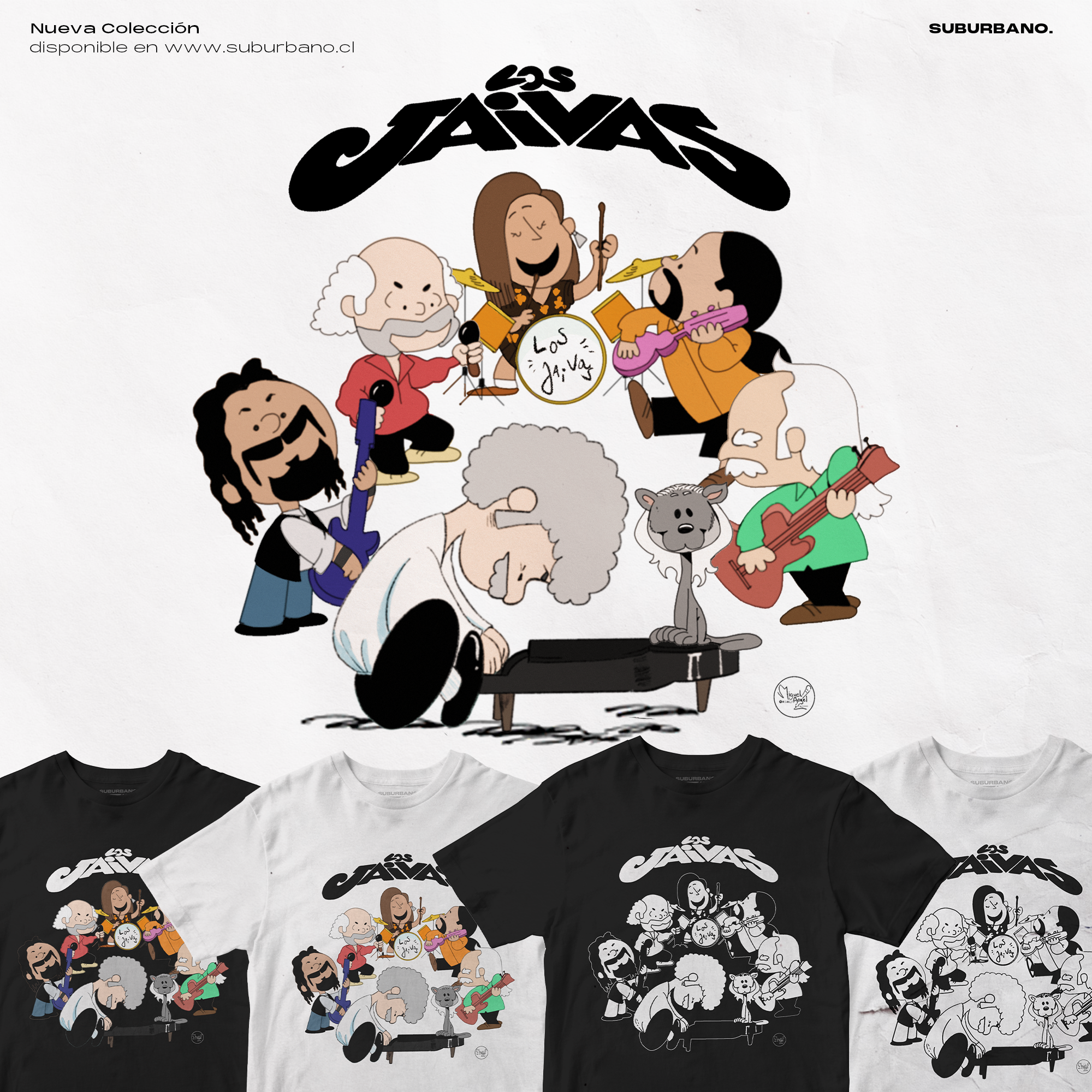 Polera Los Jaivas (Versión Snoopy)