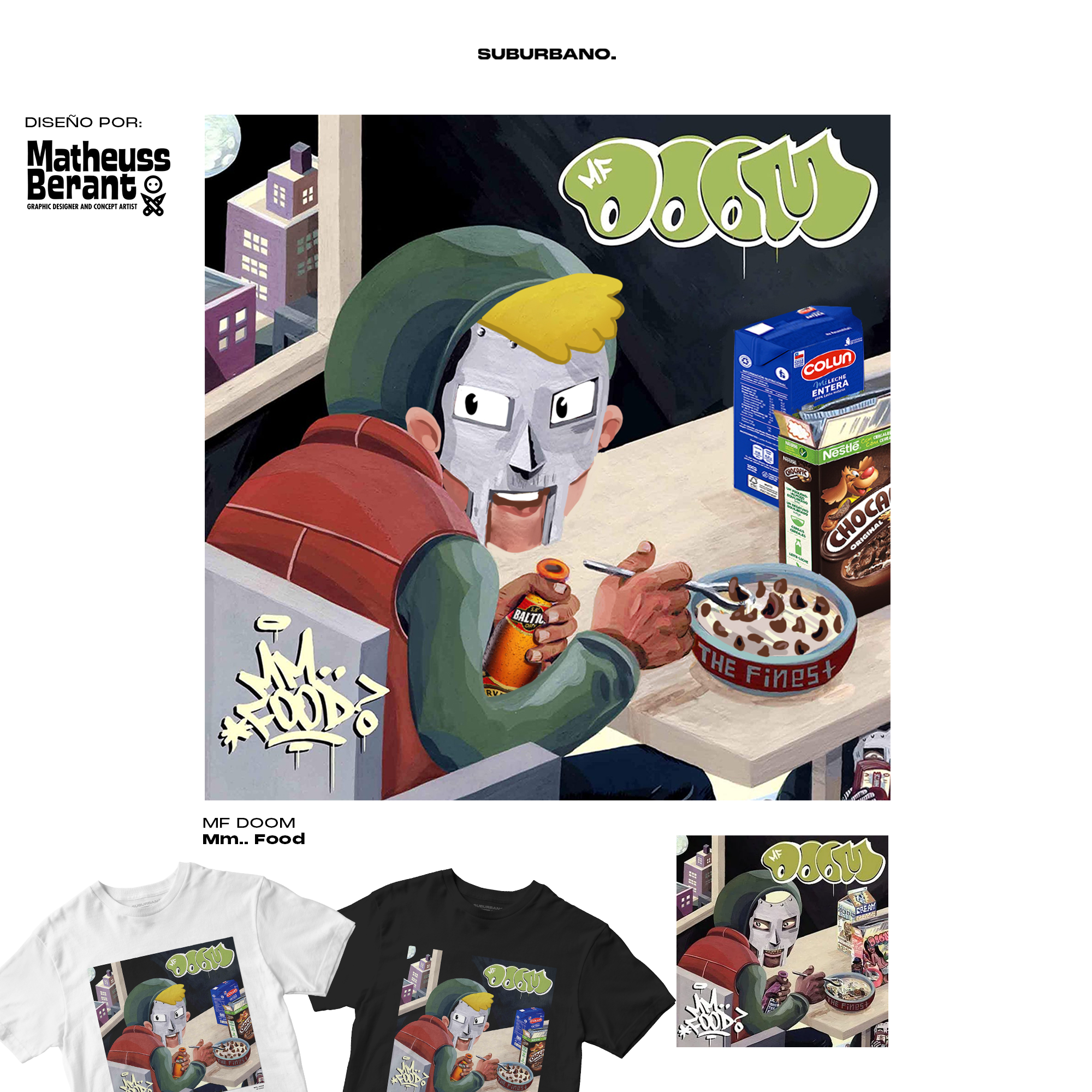Polera Mm.. Food - MF DOOM (Chocapic)