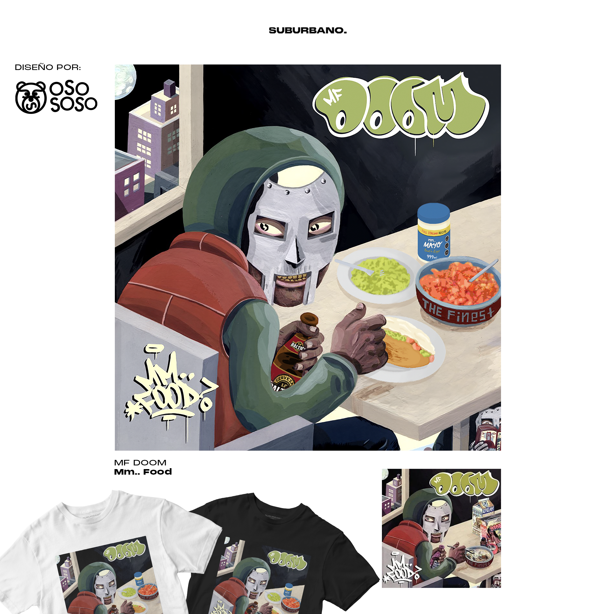Polera Mm.. Food - MF DOOM (Completos)