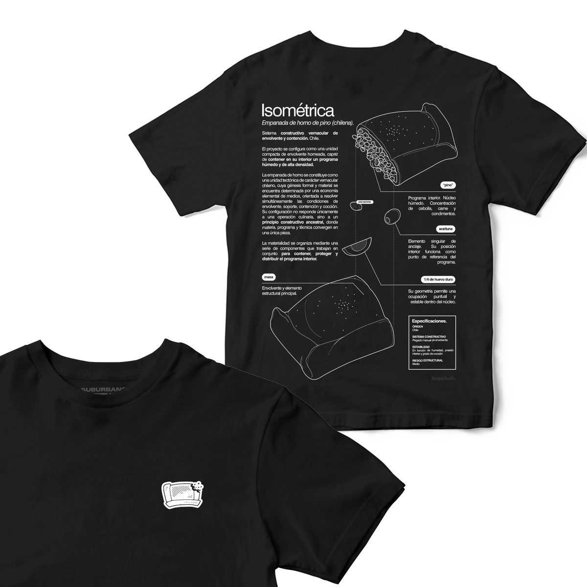 Polera Empanada (Isométrica) - Espalda