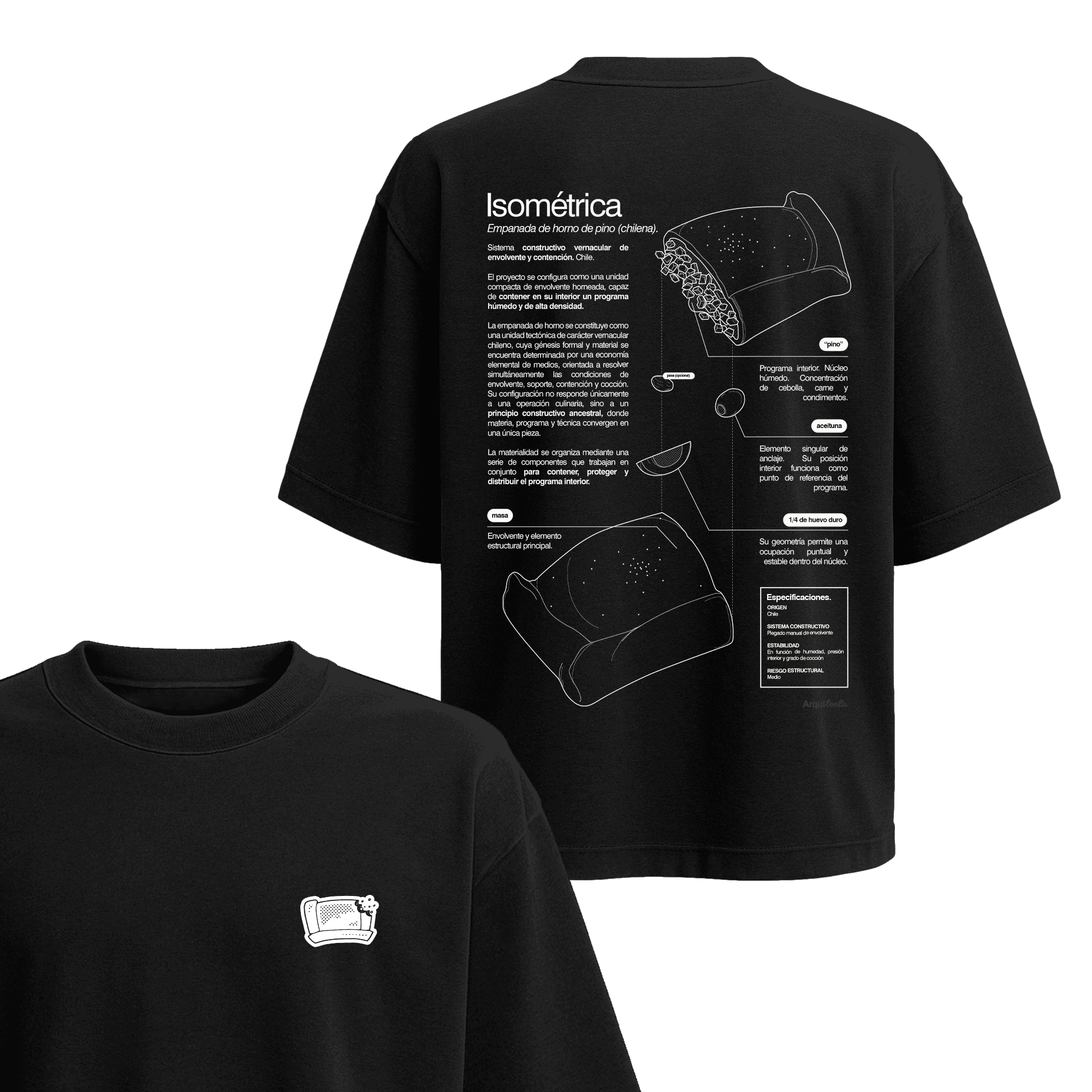 Polera Empanada (Isométrica) - Espalda
