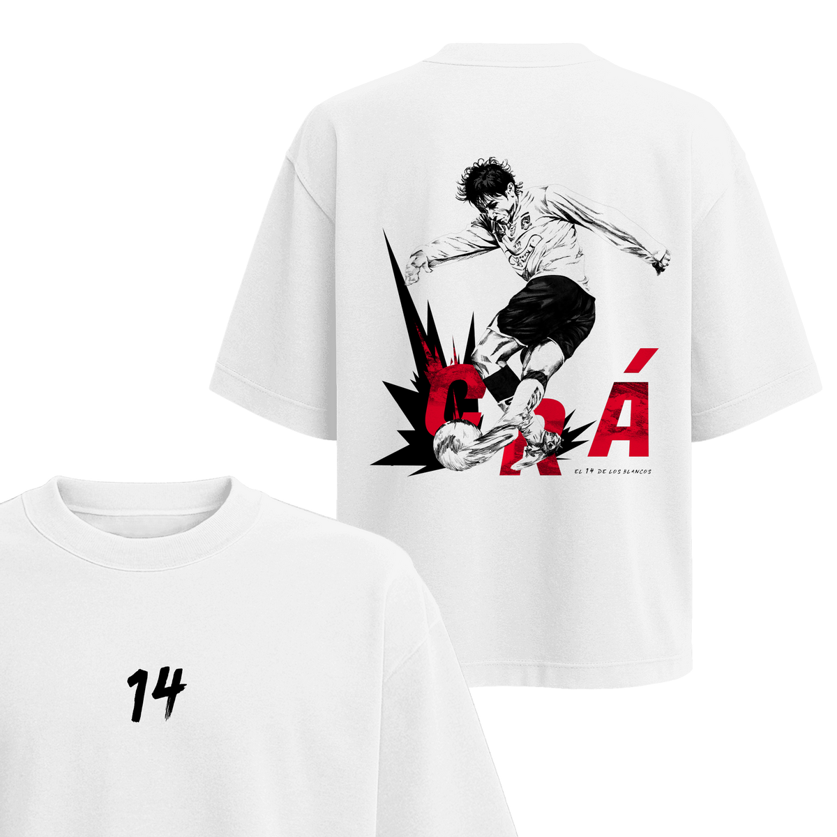 Polera 14 de los blancos / Matías Fernandez- Espalda