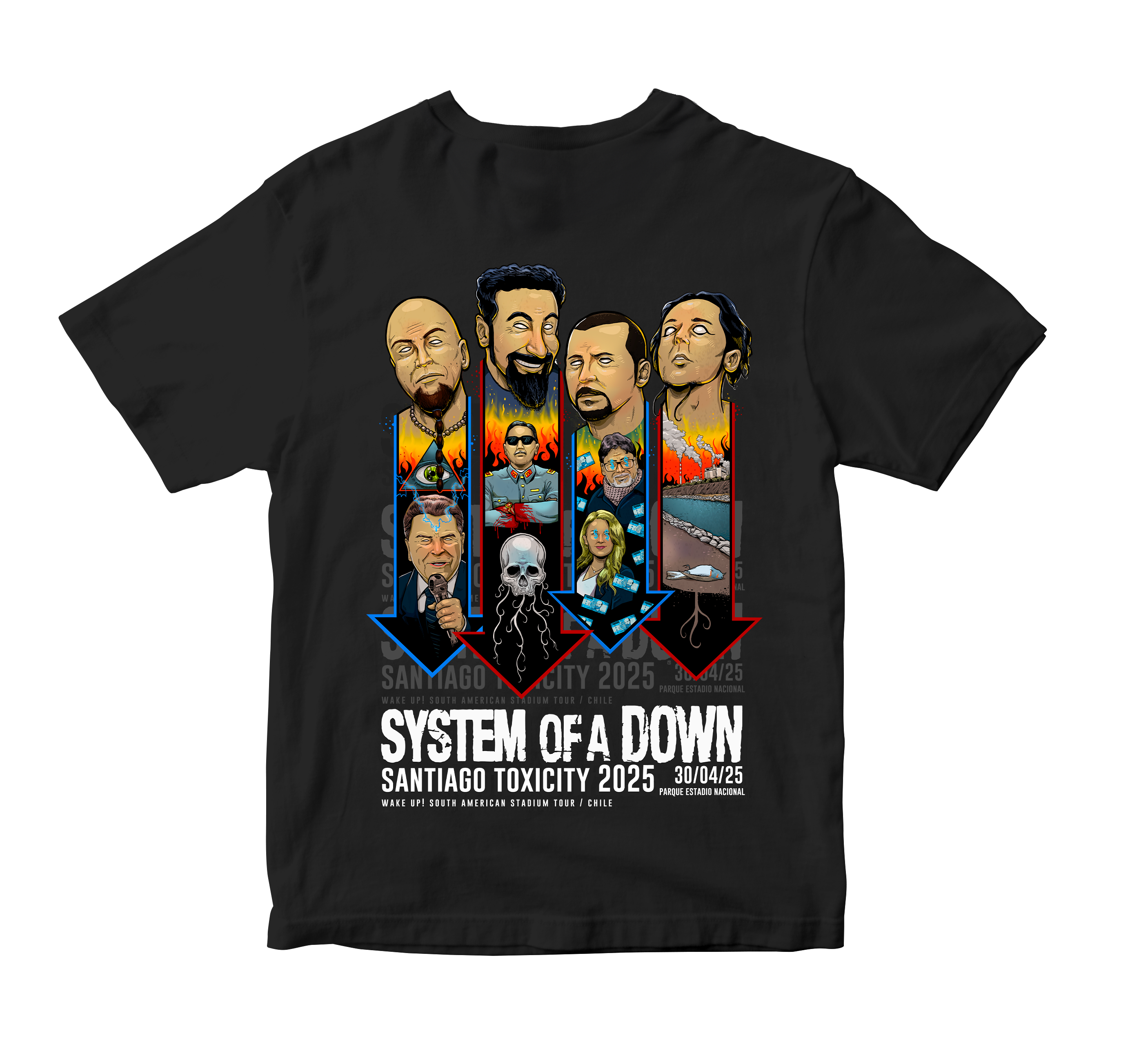 Polera System of a Down en Chile