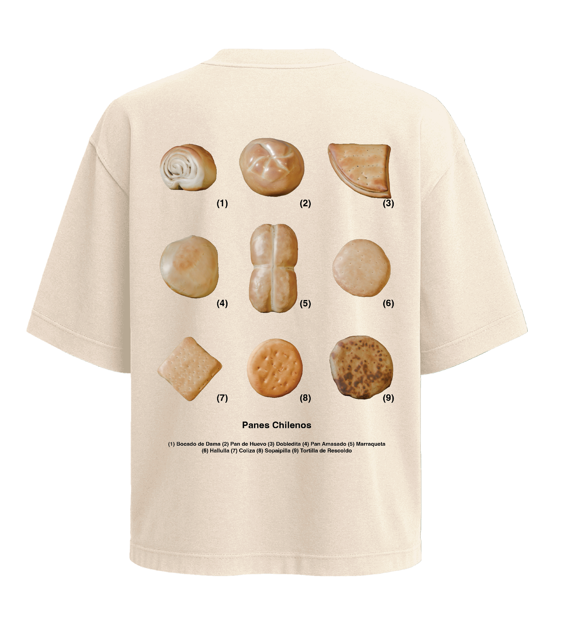 Polera Panes Chilenos - Espalda