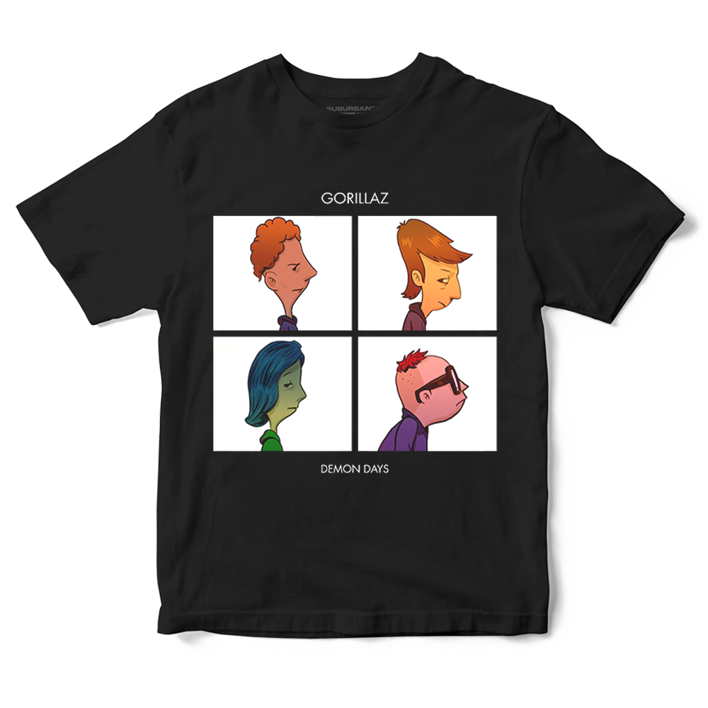 Polera Demon Days - Gorillaz (Diego y Glot)