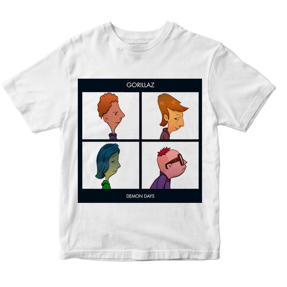 Polera Demon Days - Gorillaz (Diego y Glot)
