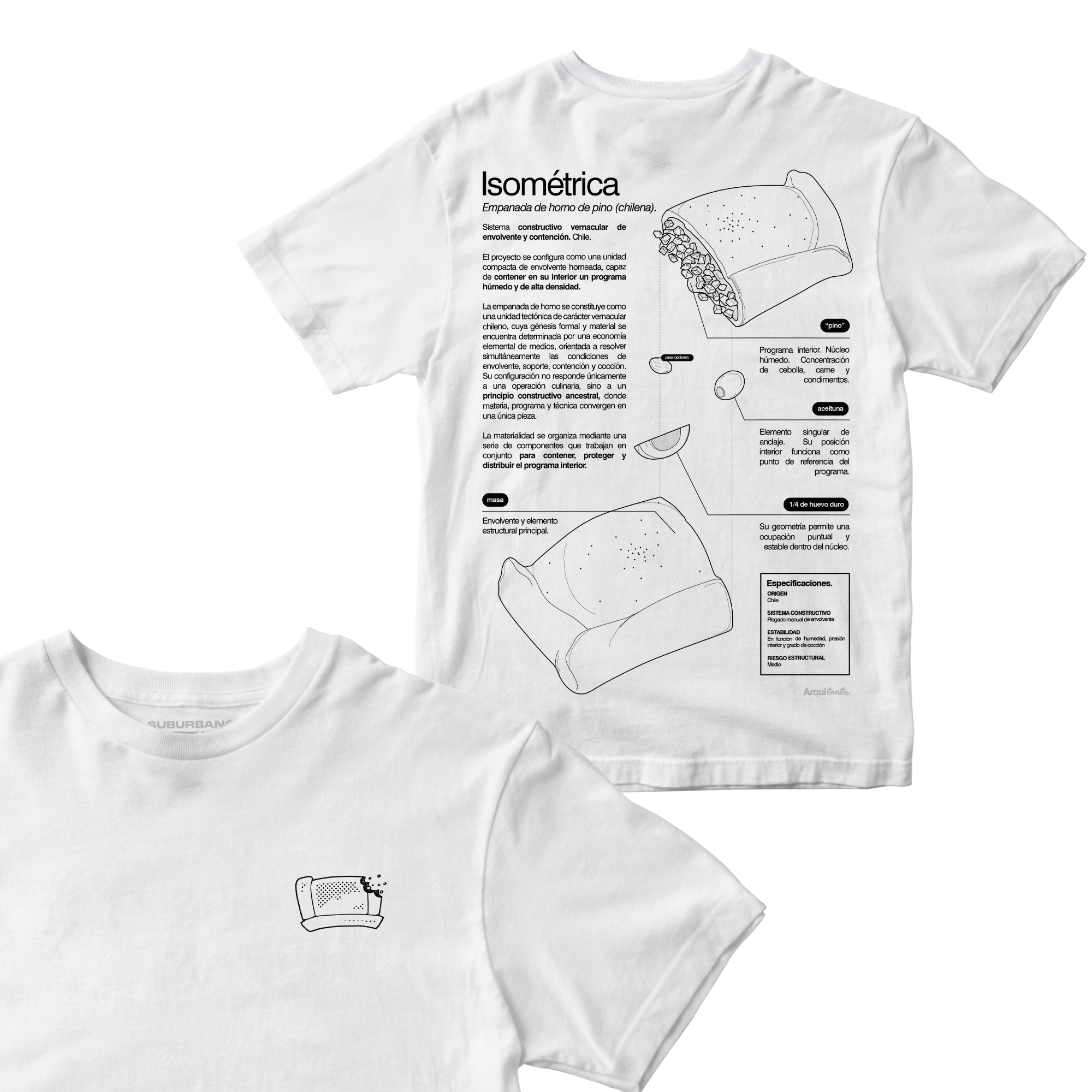 Polera Empanada (Isométrica) - Espalda