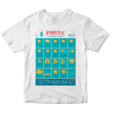 Polera Pompas de Jabón (Bob Esponja) - Blanca