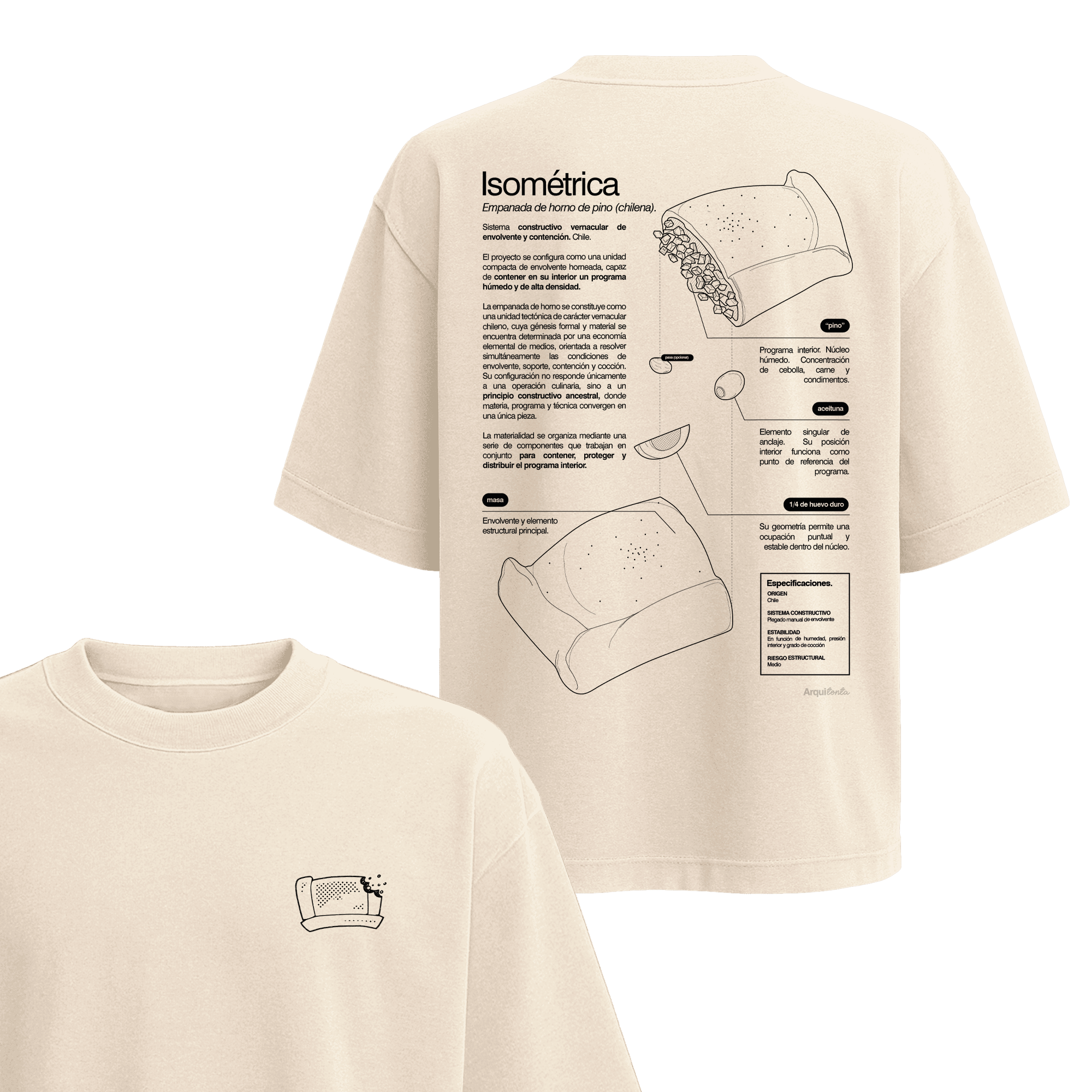 Polera Empanada (Isométrica) - Espalda