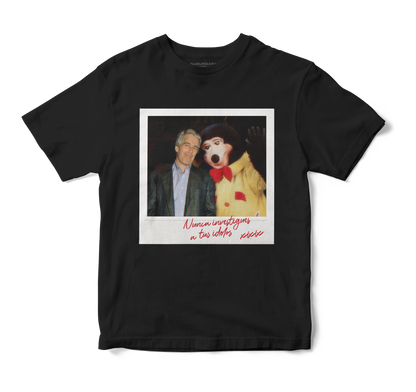 Polera Jeffrey Epstein y el Oso Willy