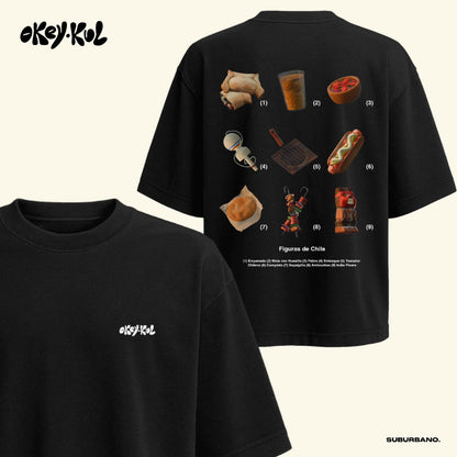 Polera Figuras de Chile - Espalda