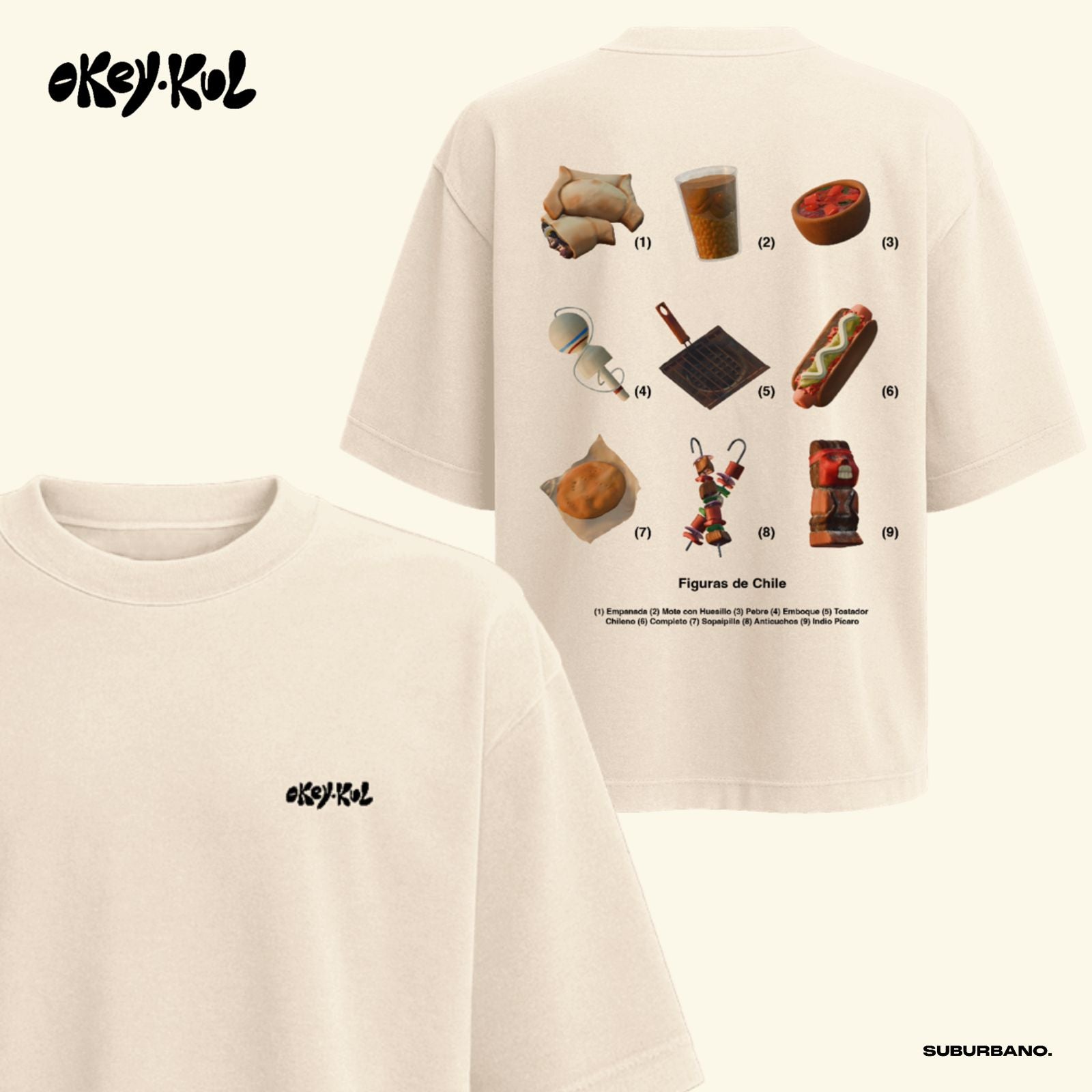 Polera Figuras de Chile - Espalda