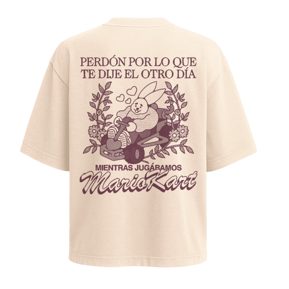 Polera Perdóname (Mariokart) - Espalda