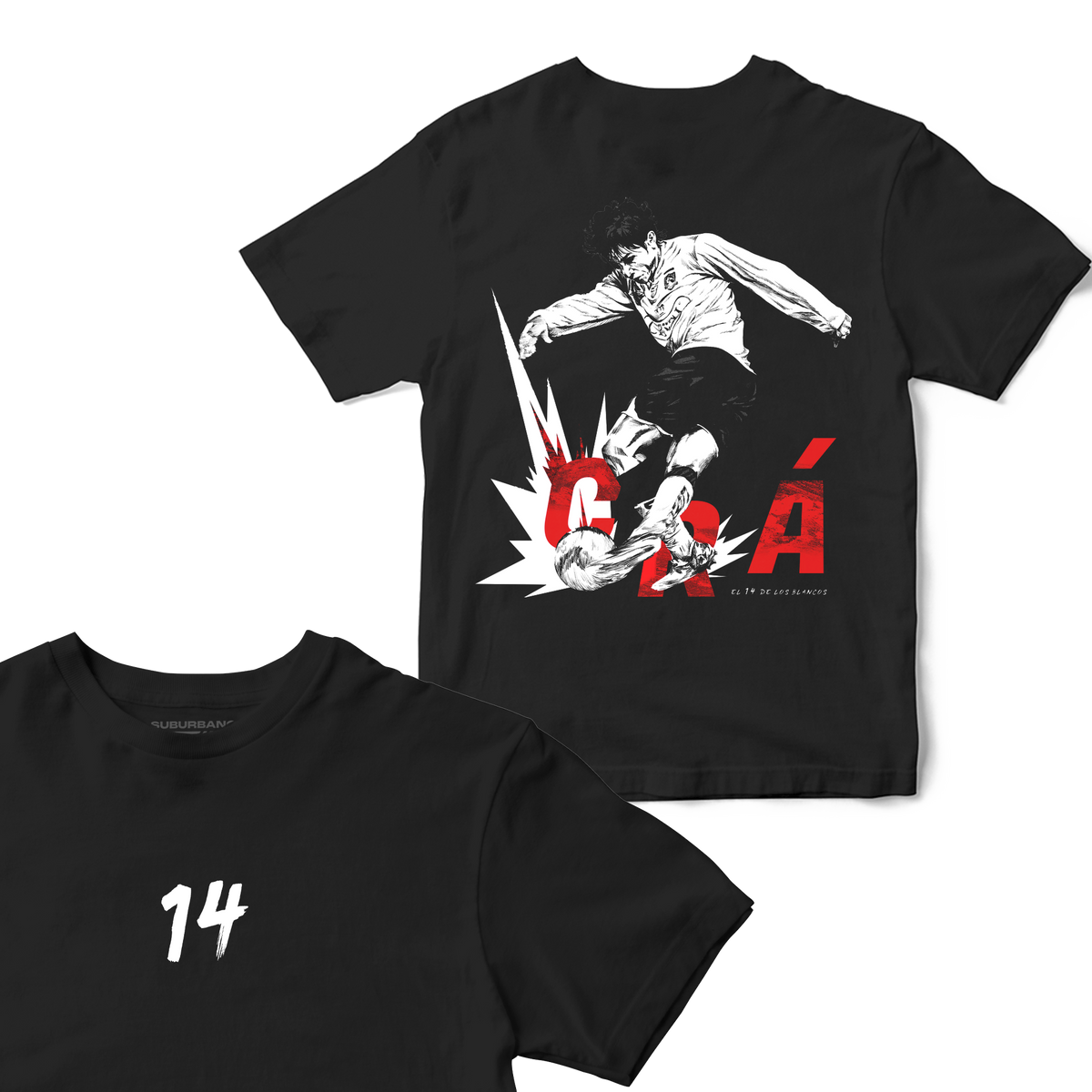 Polera 14 de los blancos / Matías Fernandez- Espalda