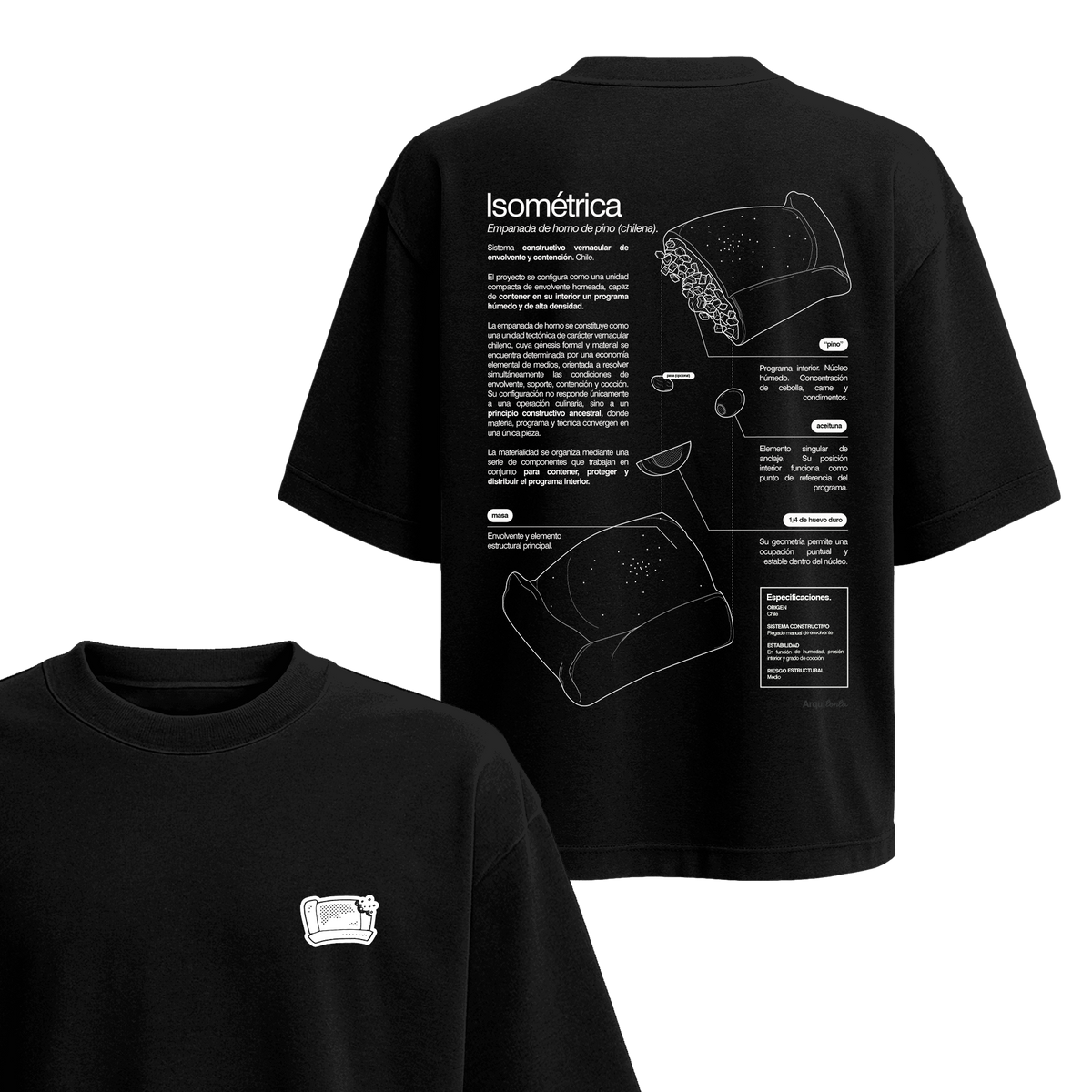 Polera Empanada (Isométrica) - Espalda