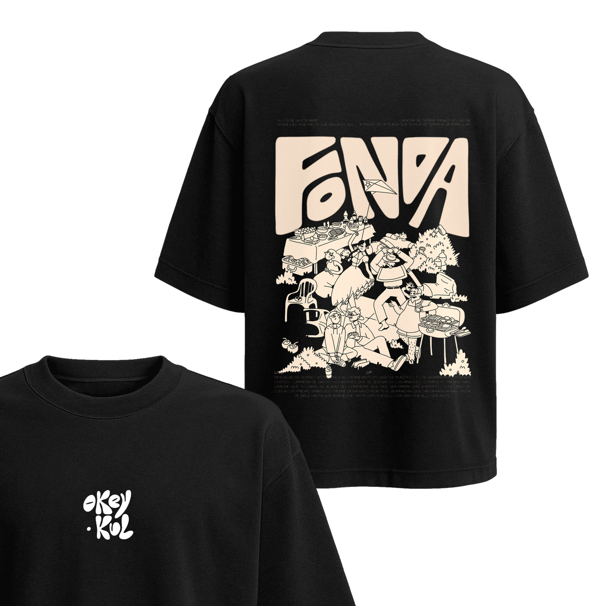Polera Fonda - Espalda (Crema)