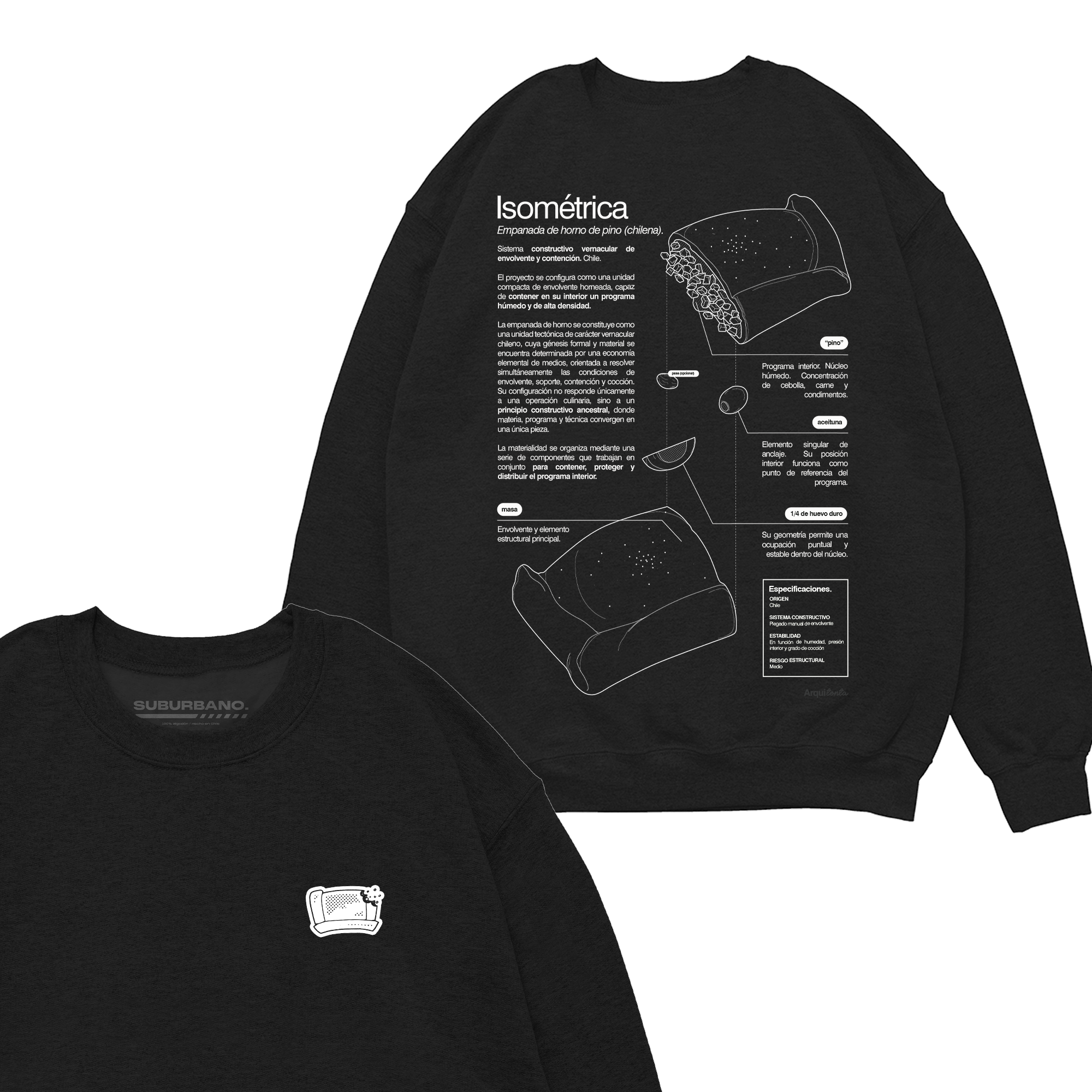 Polera Empanada (Isométrica) - Espalda
