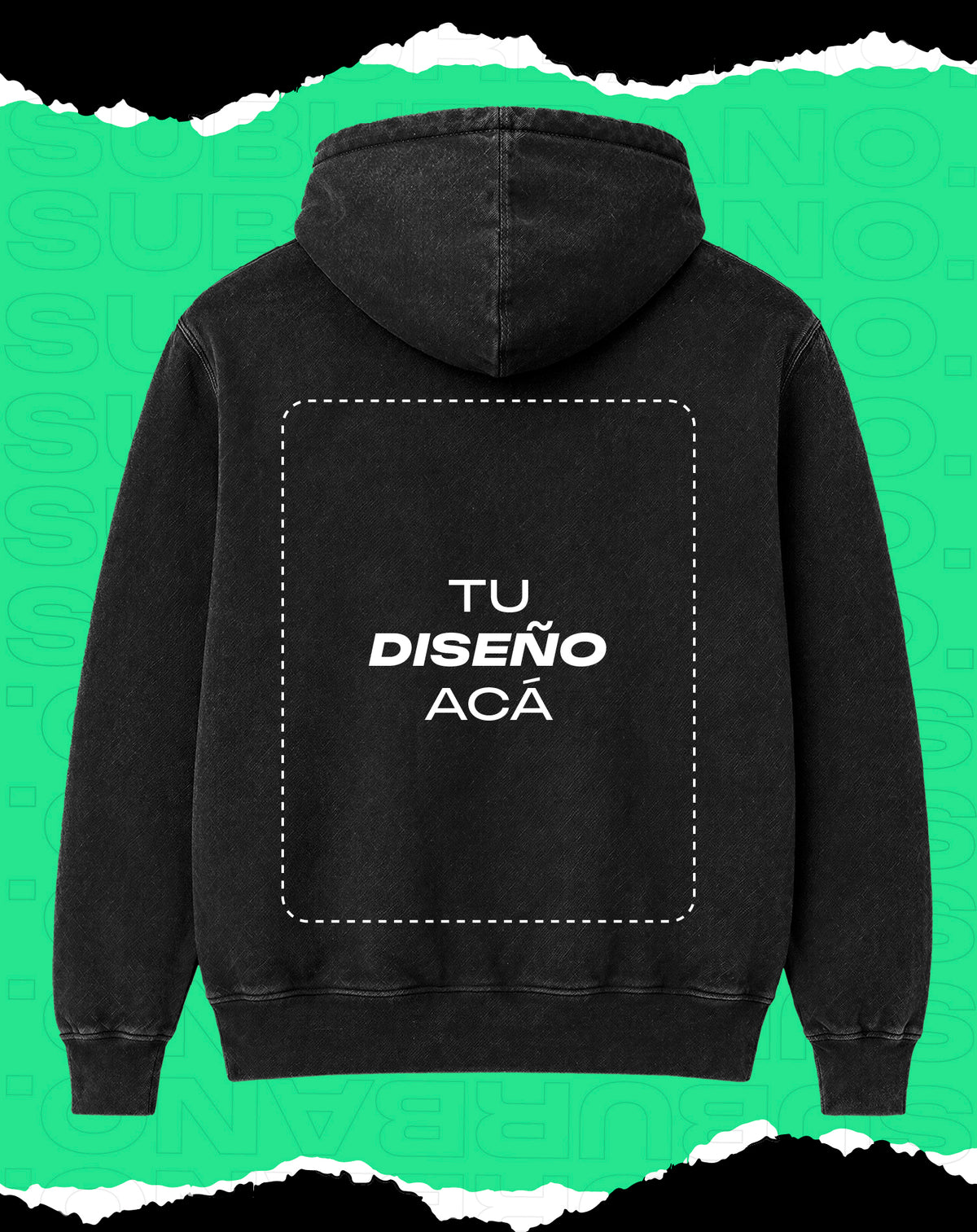 Personaliza tu Polerón Canguro Acid