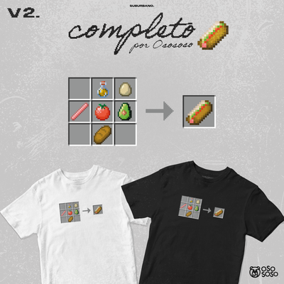 Polera Receta Completo - Minecraft V2