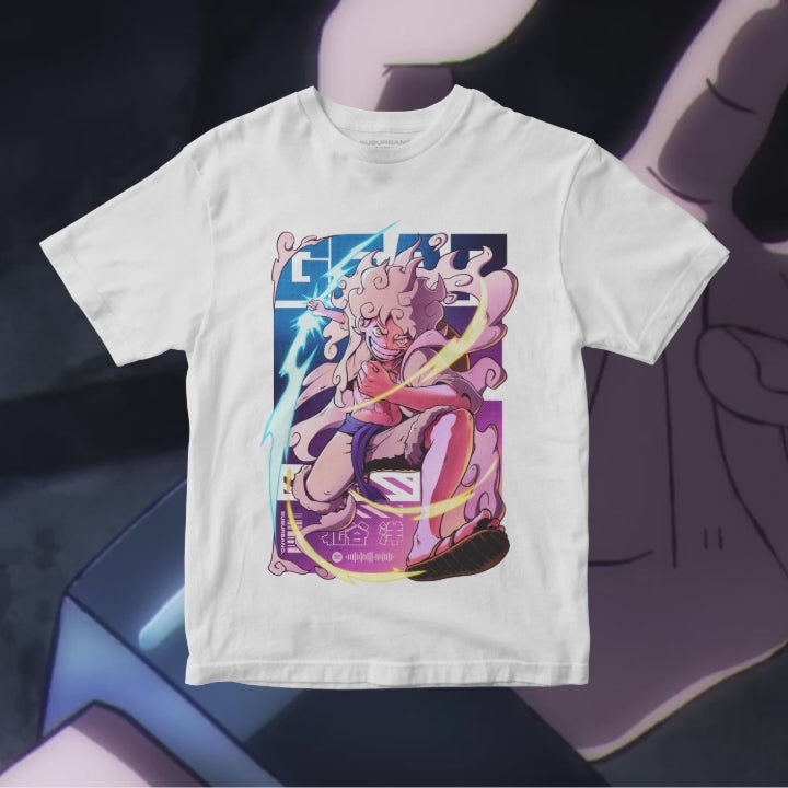 Cargar video: Polera Luffy Gear 5 - One Piece